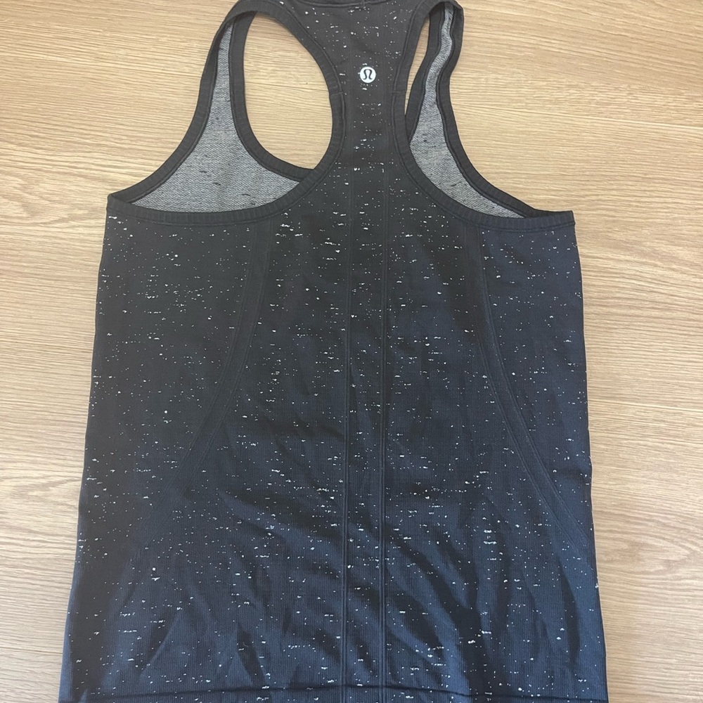 Lululemon Swiftly Tech Racerback Tank Black/White Speckle SZ 6 NWOT Condition - Picture 7 of 10
